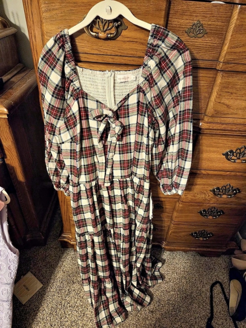 Ivy City Co Plaid Dress Size XL Like New